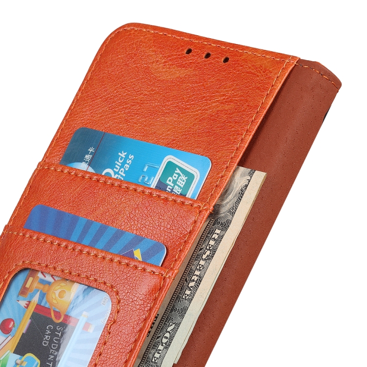  iPhone 15 Pro Fodral Läder Nappa Textur Orange