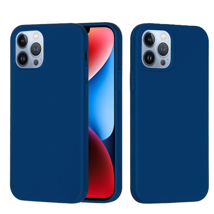  iPhone 15 Pro Skal Silikon Mörk Blå