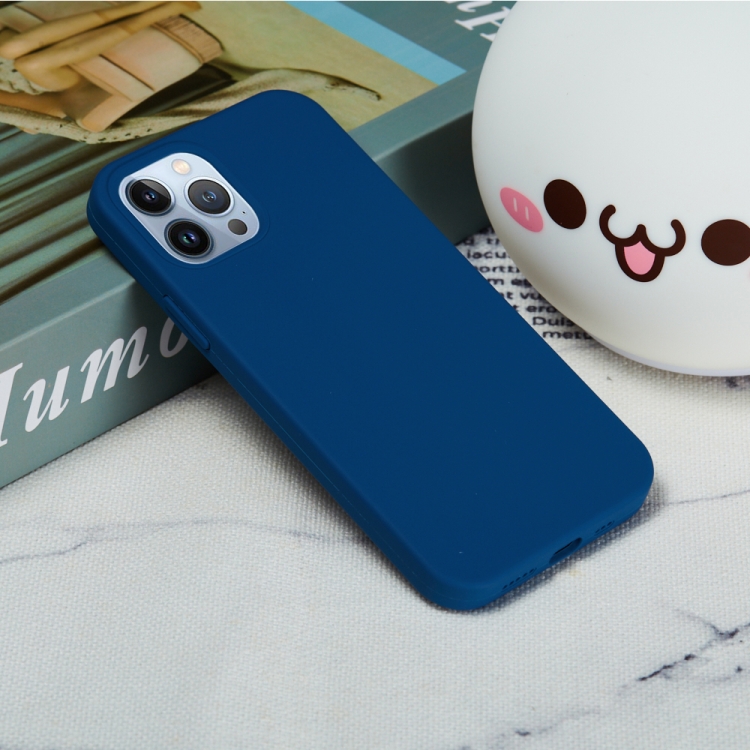  iPhone 15 Pro Skal Silikon Mörk Blå