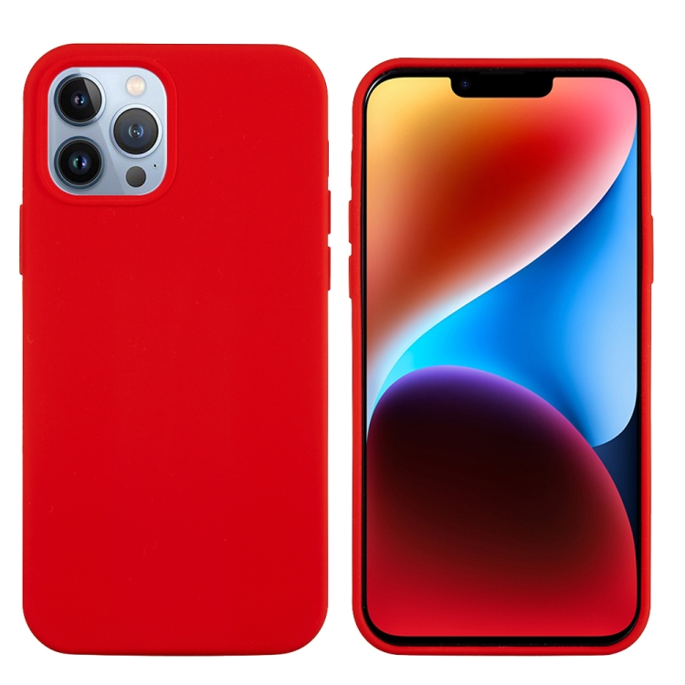  iPhone 15 Pro Skal Silikon Röd