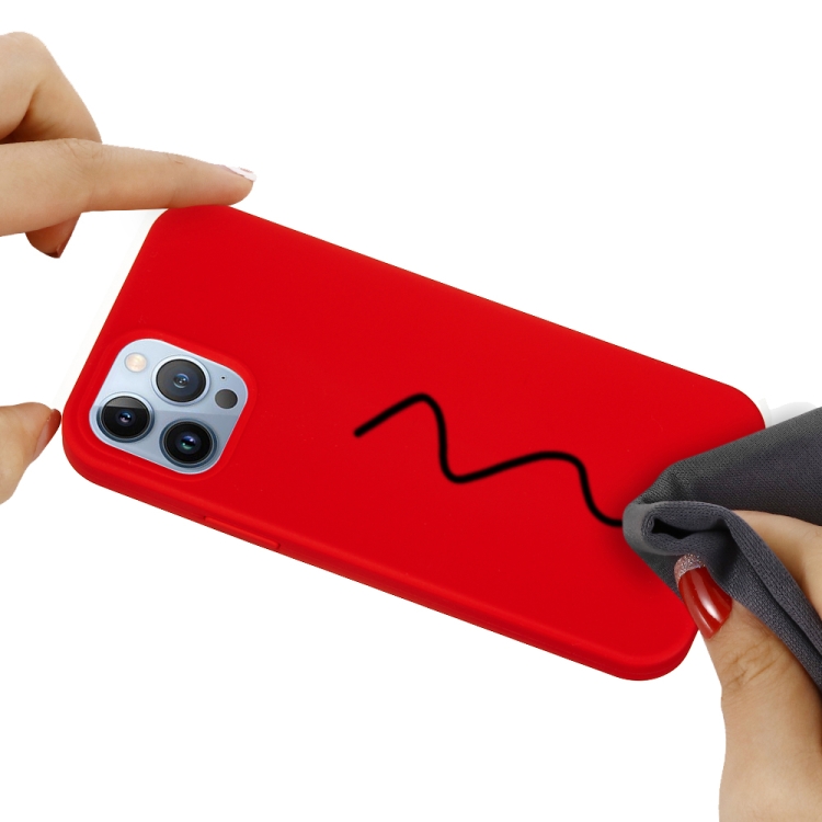  iPhone 15 Pro Skal Silikon Röd