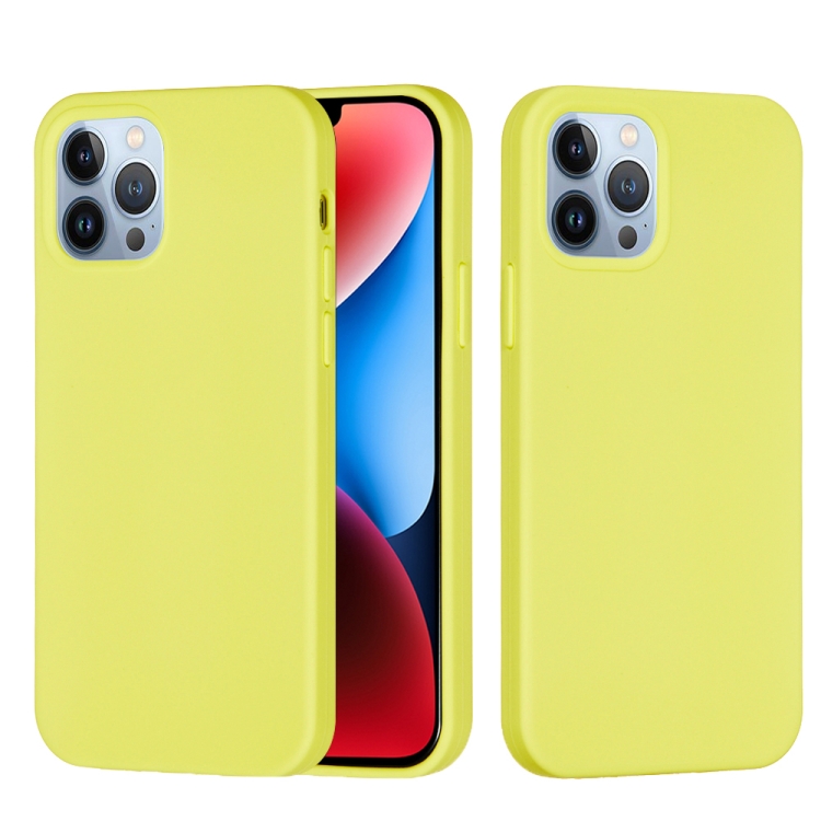  iPhone 15 Pro Skal Silikon Gul