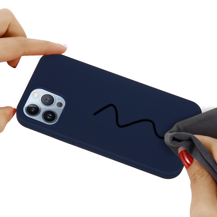  iPhone 15 Pro Skal Silikon Midnatt Blå