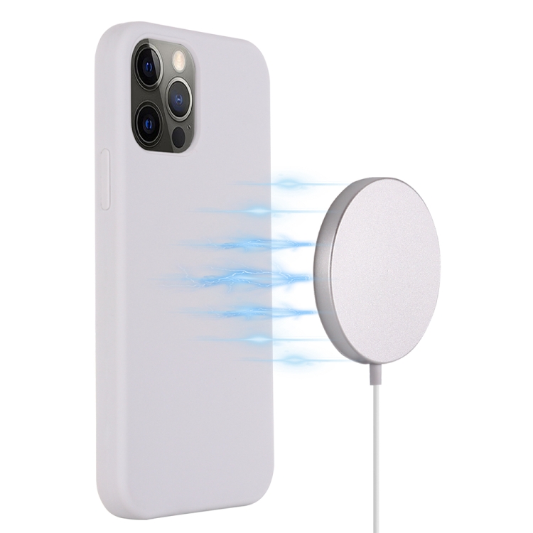  iPhone 15 Pro Skal MagSafe Silikon Vit