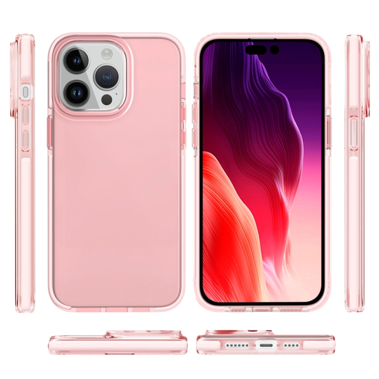  iPhone 15 Pro Skal Hybrid Dual-Color Rosa
