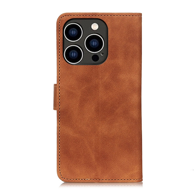 KHAZNEH KHAZNEH iPhone 15 Pro Fodral Retro Läder Brun