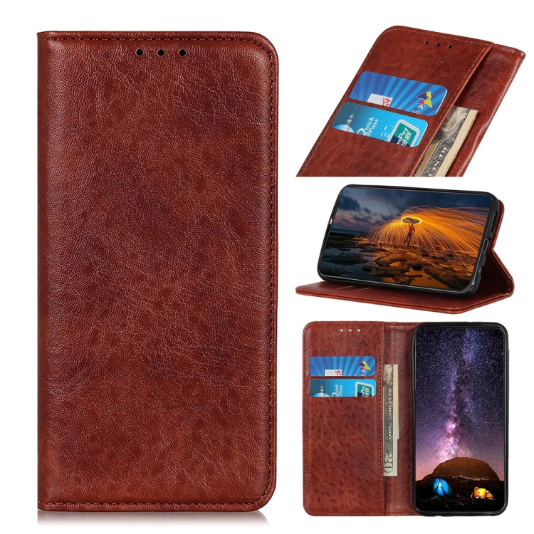  iPhone 15 Pro Fodral Flip Crazy Horse Brun