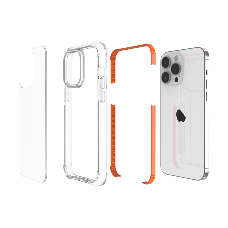  iPhone 15 Pro Skal Shockproof Akryl/TPU Orange