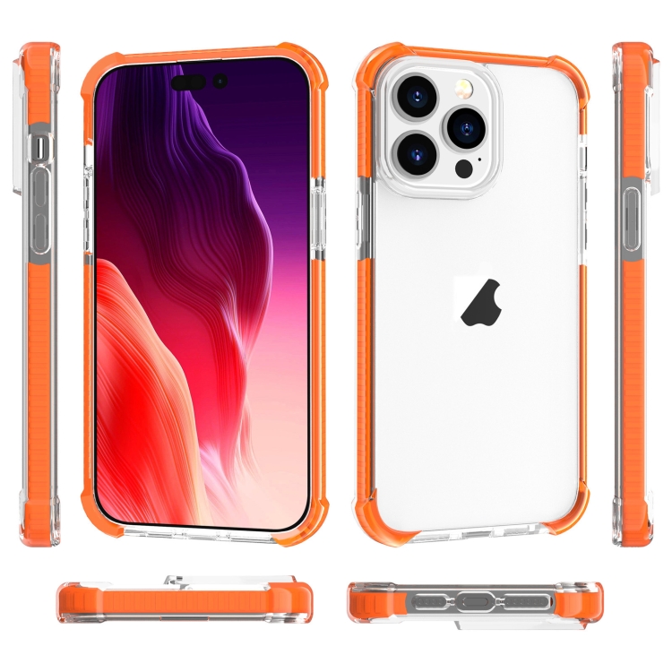  iPhone 15 Pro Skal Shockproof Akryl/TPU Orange