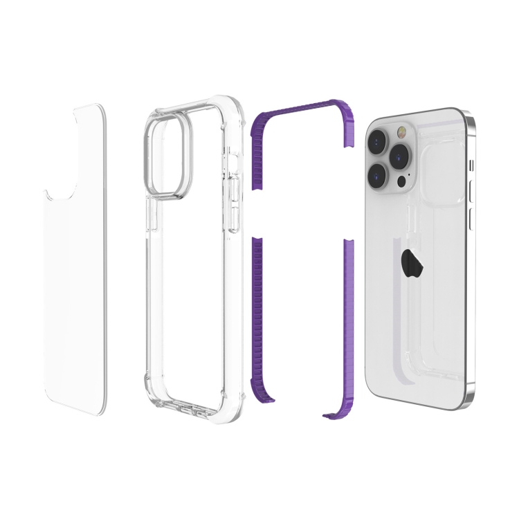  iPhone 15 Pro Skal Shockproof Akryl/TPU Lila