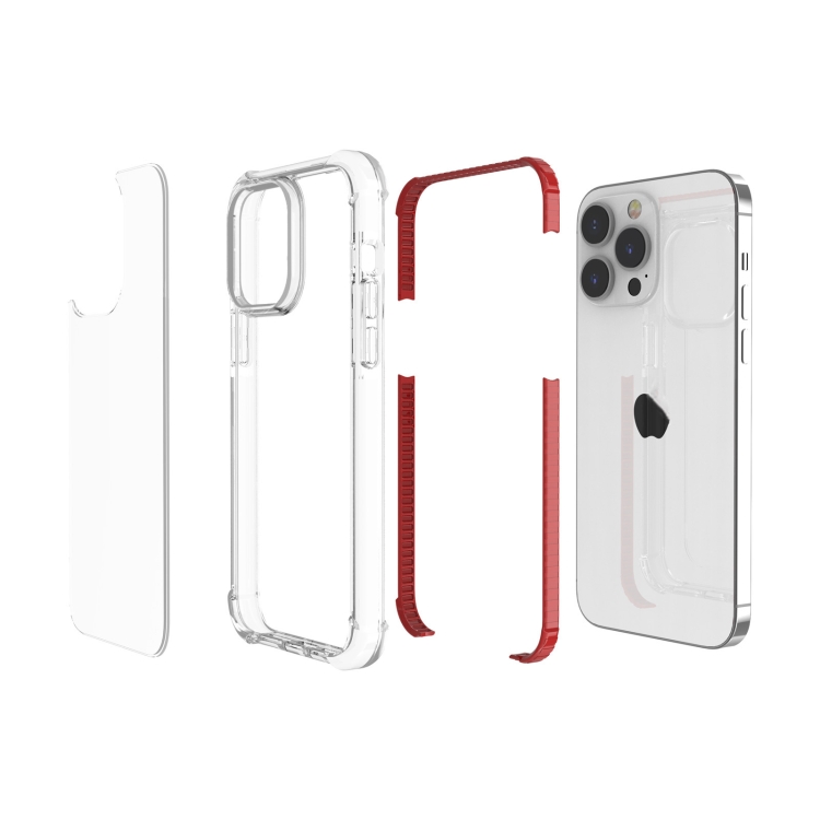  iPhone 15 Pro Skal Shockproof Akryl/TPU Röd