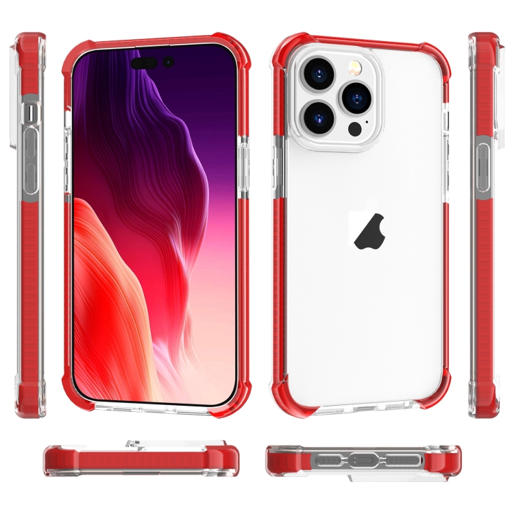  iPhone 15 Pro Skal Shockproof Akryl/TPU Röd