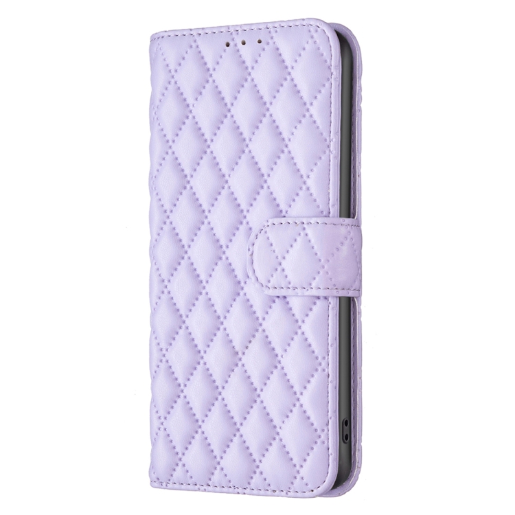  iPhone 15 Pro Fodral Diamond Läder Lila