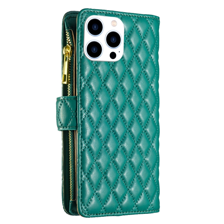 BINFEN BINFEN iPhone 15 Pro Fodral Diamond Multifunktionell Grön