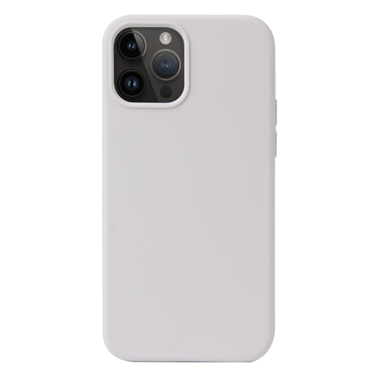  iPhone 15 Pro Skal Liquid Silikon Vit