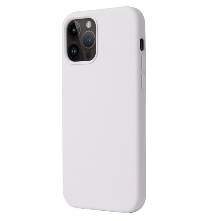  iPhone 15 Pro Skal Liquid Silikon Vit