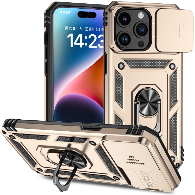  iPhone 15 Pro Skal CamShield Armor Ring Guld