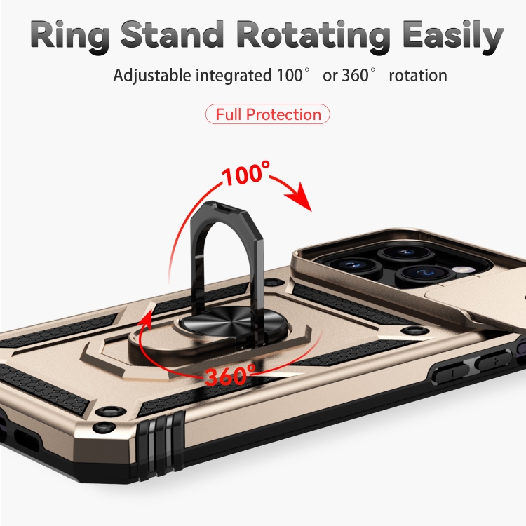  iPhone 15 Pro Skal CamShield Armor Ring Guld