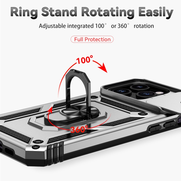 iPhone 15 Pro Skal CamShield Armor Ring Silver