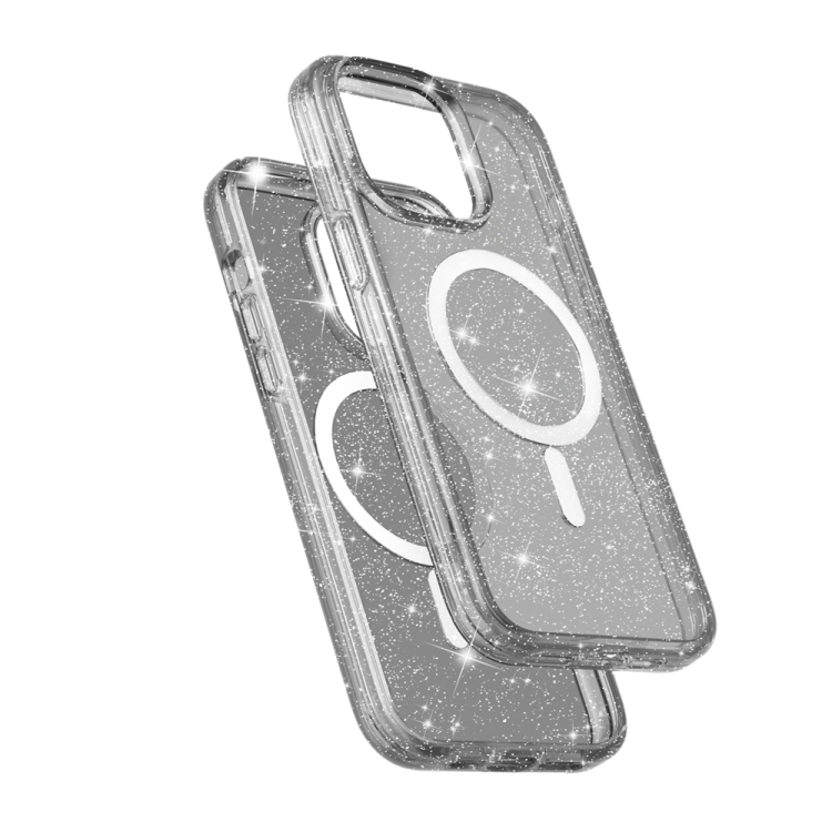  iPhone 15 Pro Skal MagSafe Glitter Hybrid Svart
