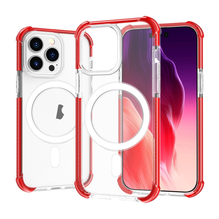  iPhone 15 Pro Skal Shockproof MagSafe Hybrid Röd