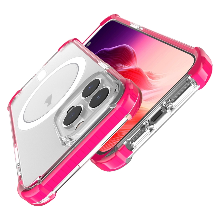  iPhone 15 Pro Skal Shockproof MagSafe Hybrid Rosa