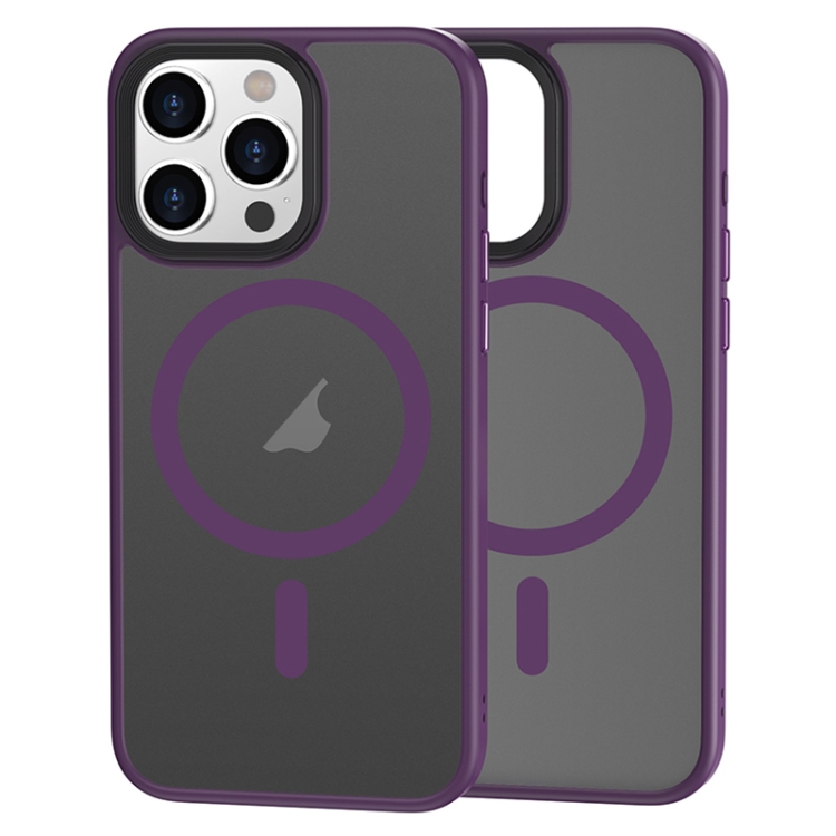 iPhone 15 Pro Skal MagSafe Hybrid Shield Lila