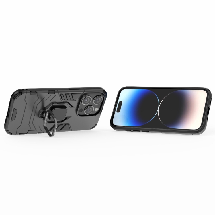  iPhone 15 Pro Skal Armor Hybrid Ring Svart