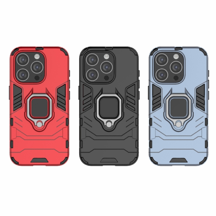 iPhone 15 Pro Skal Armor Hybrid Ring Svart