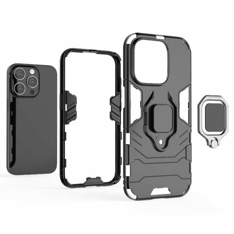  iPhone 15 Pro Skal Armor Hybrid Ring Röd