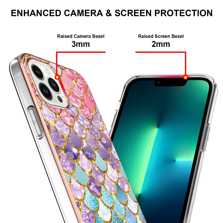  iPhone 15 Pro Skal Med Tryck Färgglatt Fjäll