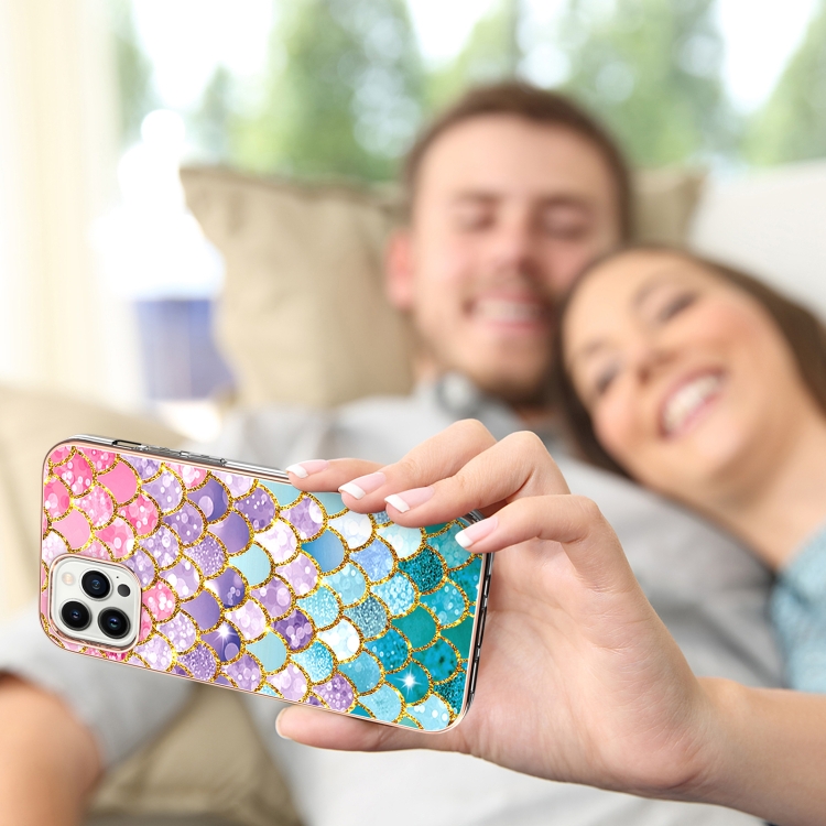  iPhone 15 Pro Skal Med Tryck Färgglatt Fjäll