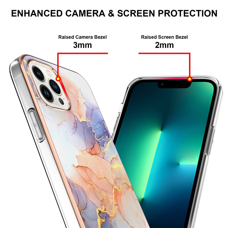  iPhone 15 Pro Skal Med Tryck Marmor Milky Way