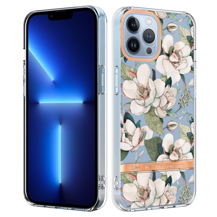  iPhone 15 Pro Skal Med Tryck Grön Gardenia
