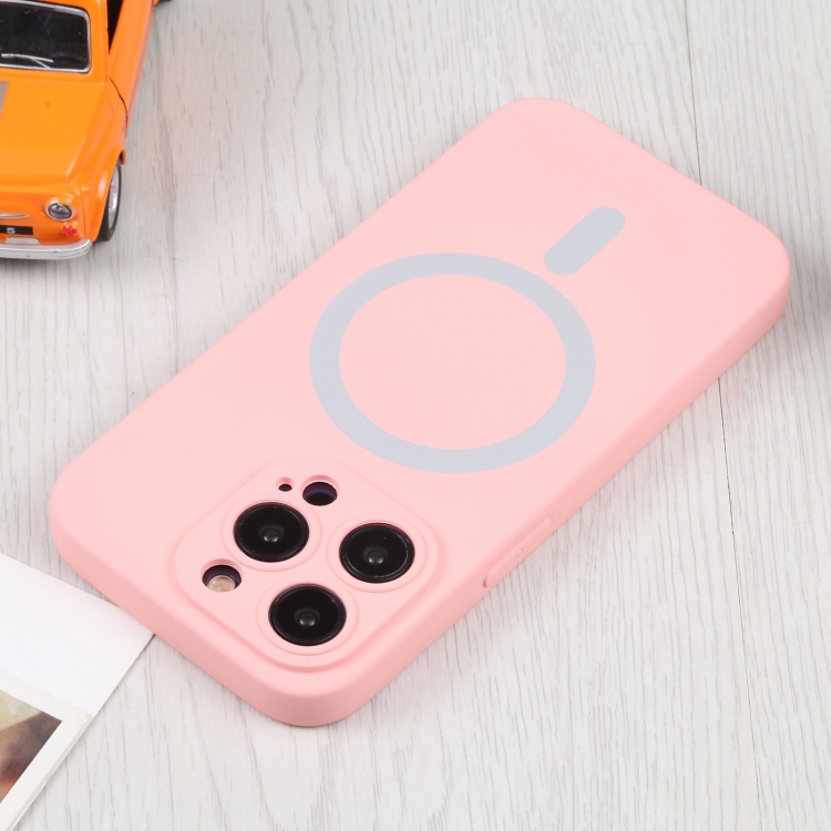  iPhone 15 Pro Skal MagSafe Liquid Silikon Rosa