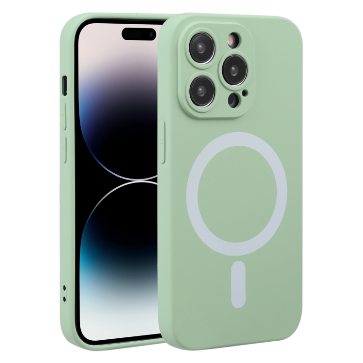  iPhone 15 Pro Skal MagSafe Liquid Silikon Grön