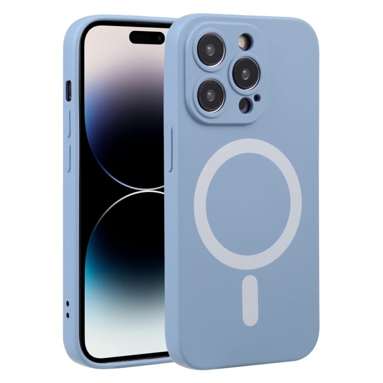  iPhone 15 Pro Skal MagSafe Liquid Silikon Lavendergrå