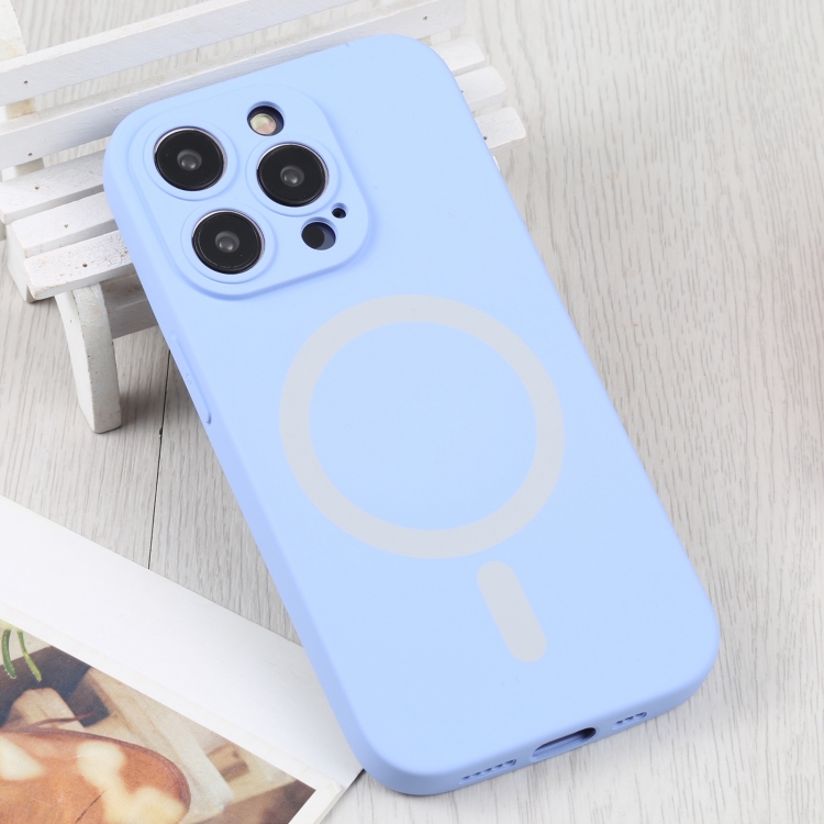  iPhone 15 Pro Skal MagSafe Liquid Silikon Ljus Lila