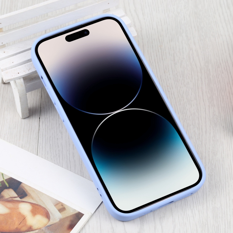  iPhone 15 Pro Skal MagSafe Liquid Silikon Ljus Lila