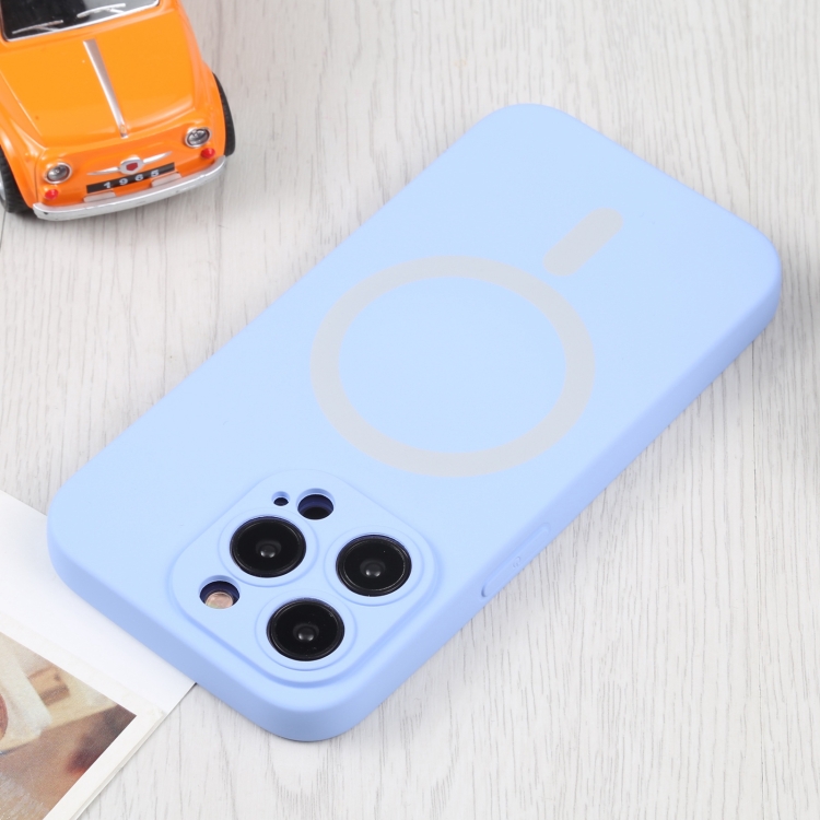  iPhone 15 Pro Skal MagSafe Liquid Silikon Ljus Lila