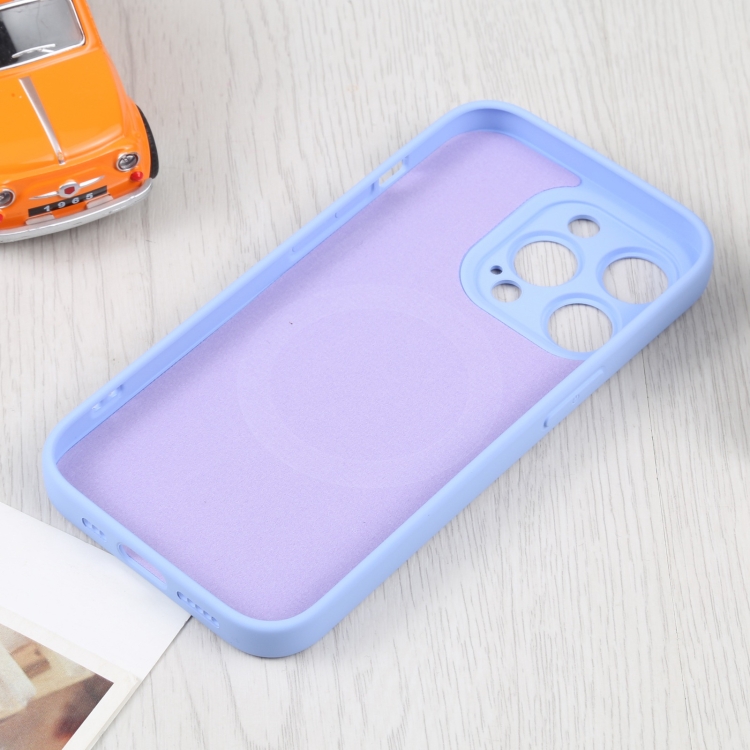  iPhone 15 Pro Skal MagSafe Liquid Silikon Ljus Lila