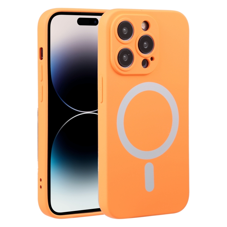  iPhone 15 Pro Skal MagSafe Liquid Silikon Orange