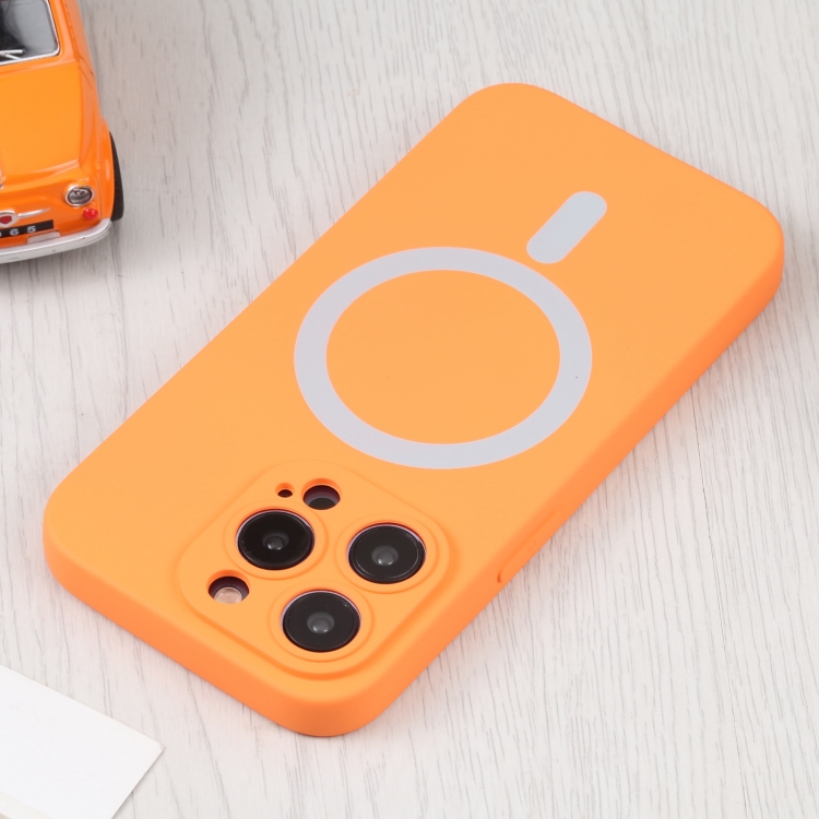  iPhone 15 Pro Skal MagSafe Liquid Silikon Orange