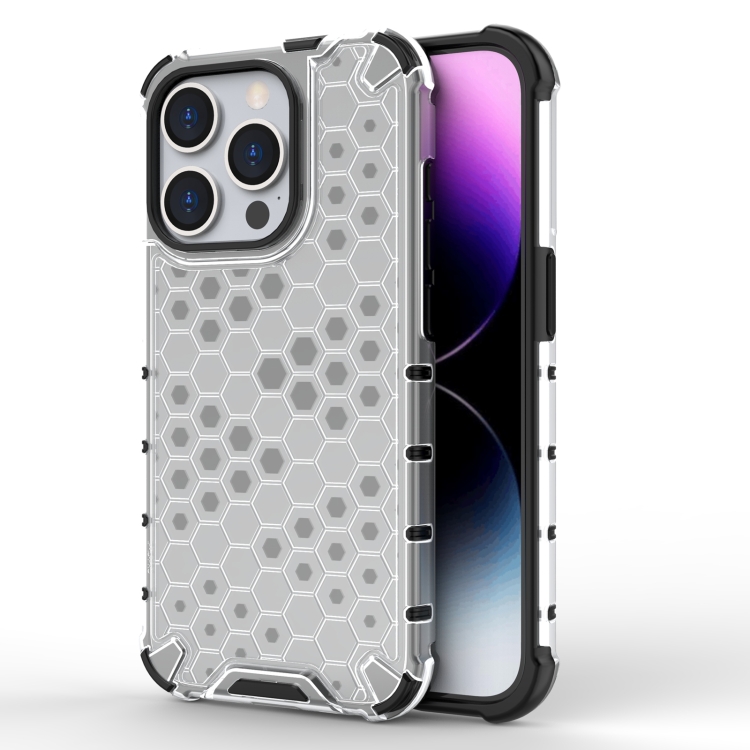  iPhone 15 Pro Skal Shockproof Honeycomb Vit