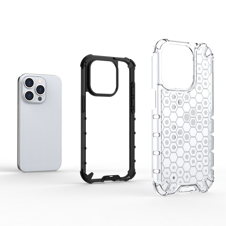  iPhone 15 Pro Skal Shockproof Honeycomb Svart