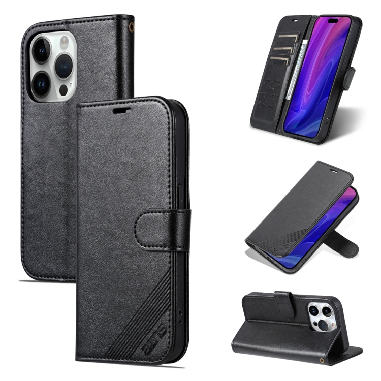 AZNS AZNS iPhone 15 Pro Fodral Läder Svart