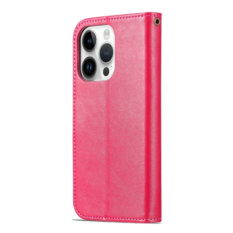 AZNS AZNS iPhone 15 Pro Fodral Läder Rosaröd