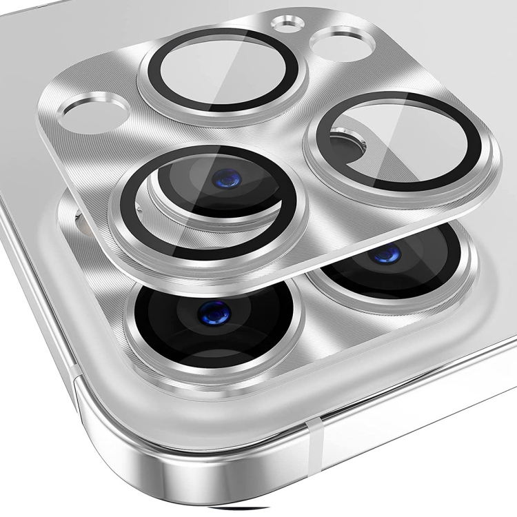 ENKAY ENKAY iPhone 15 Pro / 15 Pro Max Linsskydd Aluminium Härdat Glas