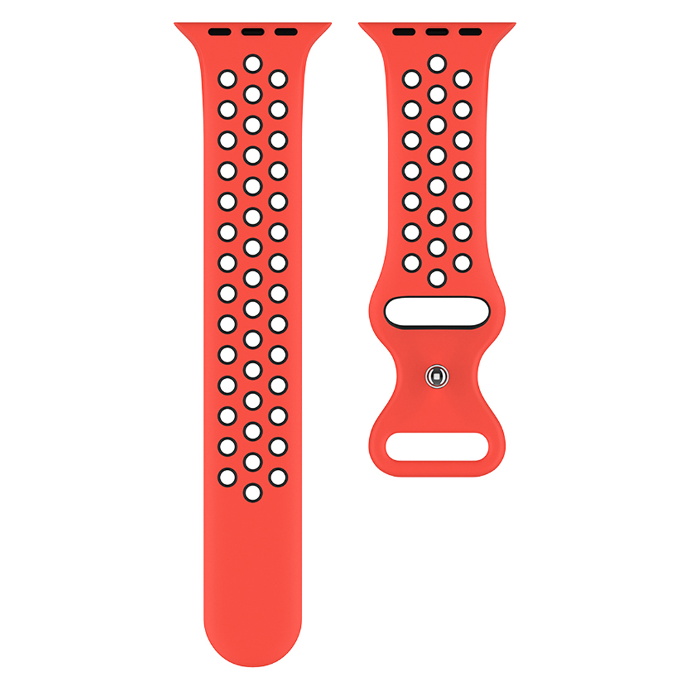 ColorPop Sportarmband Dual-Color Apple Watch 42/41/40/38 mm (M/L) Röd/Svart