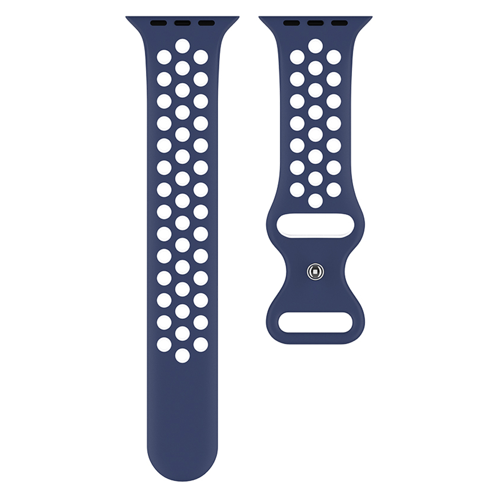 ColorPop Sportarmband Dual-Color Apple Watch 42/41/40/38 mm (M/L) Blå/Vit